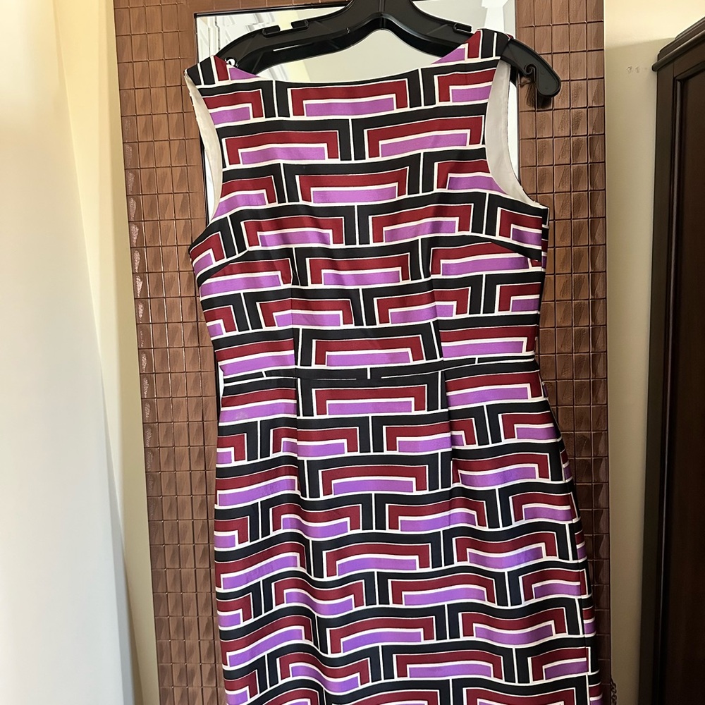 Kate Spade Pink Black Sheath Midi Dress